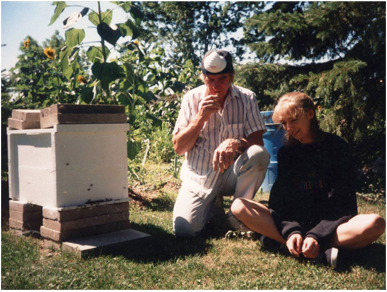 Dad's first hive